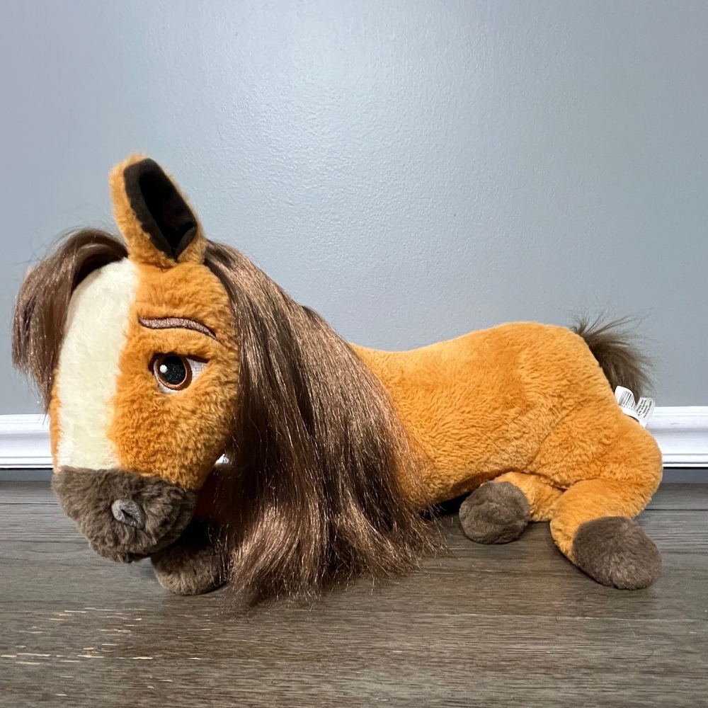 Spirit Riding‎ Free Horse Plush 18" DreamWorks Laying Down Large Stuffed Toy